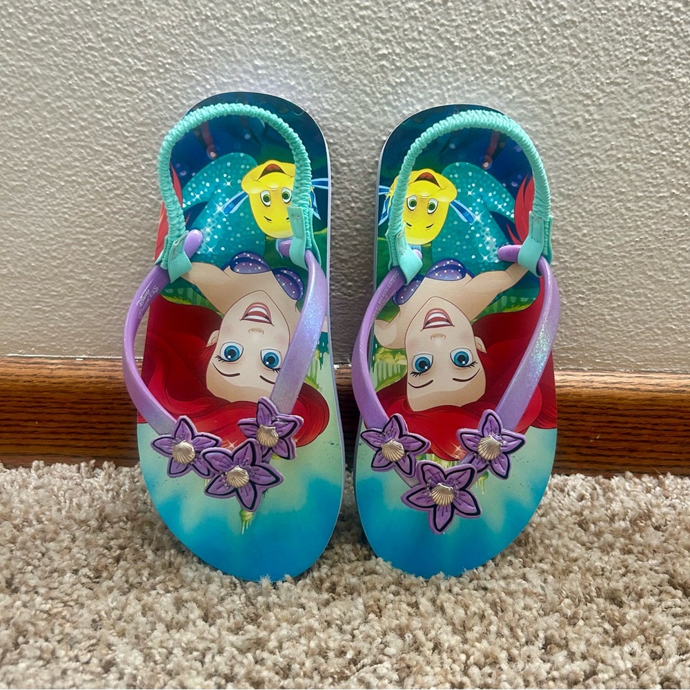 Little Mermaid Kids Flip Flops